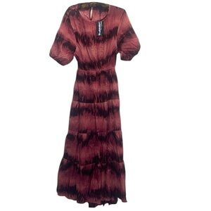 Boho dress anthropology tie dye open back Y2K